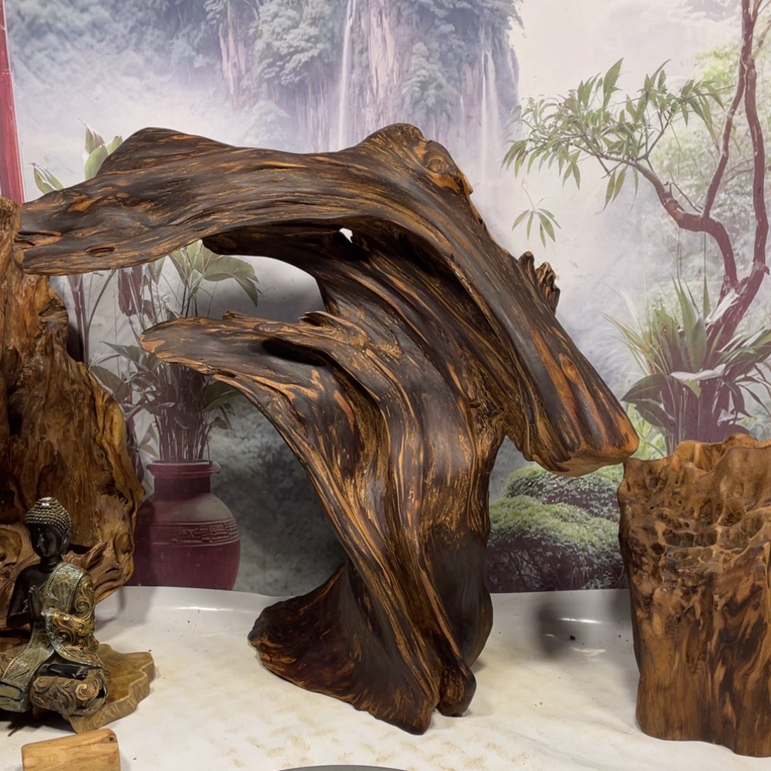 幻***幻木清凉薄荷药香味随形摆件，土埋老料自然香韵造型独特