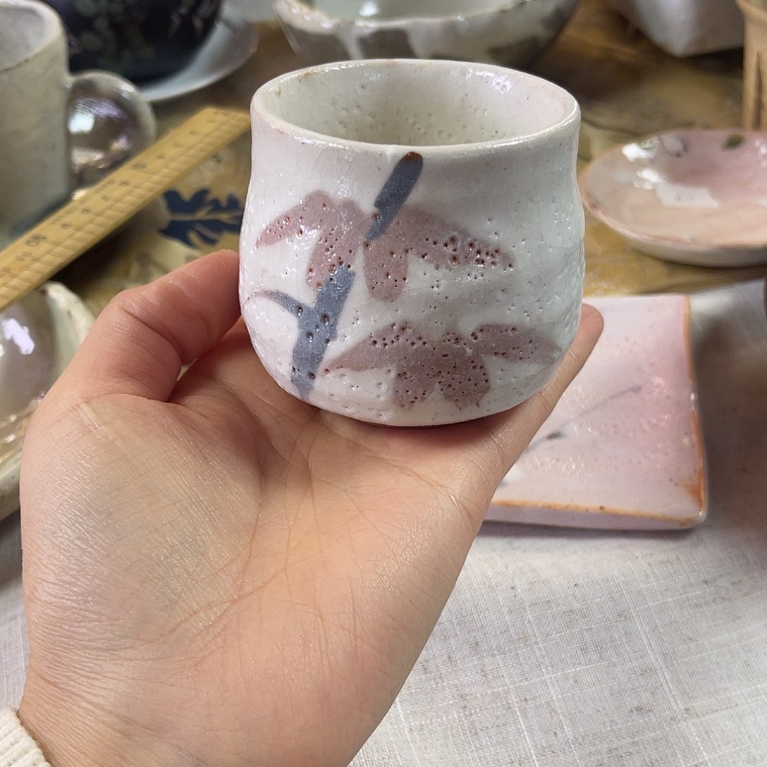 瓷片粉志野汤吞杯29
