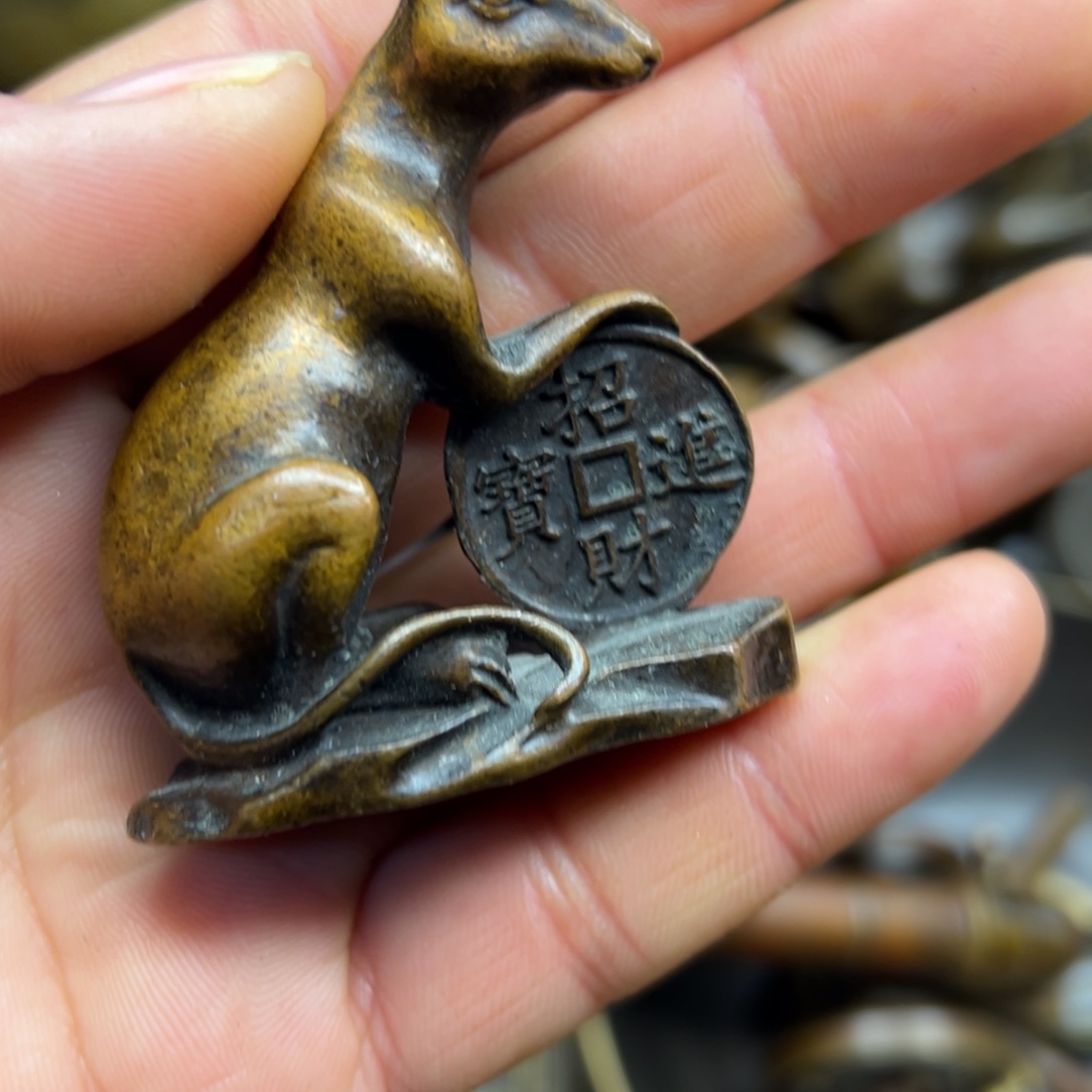 铜摆件欢迎欢迎你