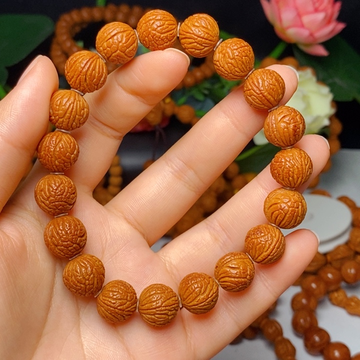 皮***宝桃核手串秦岭满天星