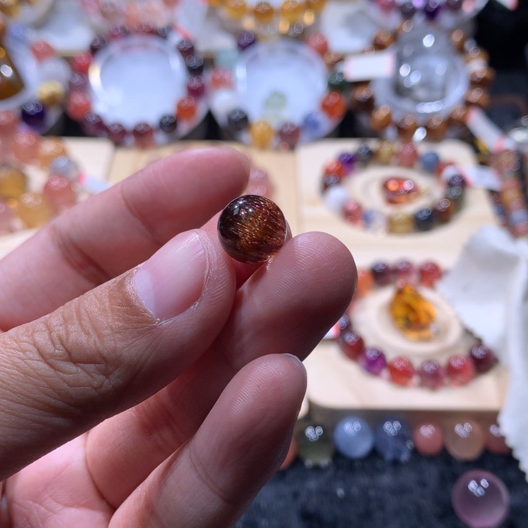 l***a手链水晶未镶嵌铜顺发单珠吊坠