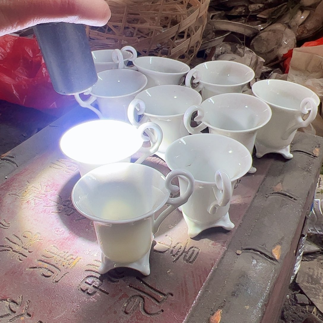 摆件陶景德镇陶瓷小酒杯10个