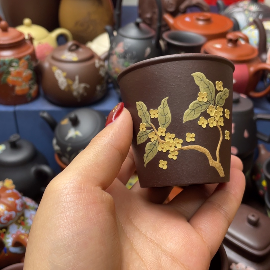 红泥茶杯紫砂主人杯100cc