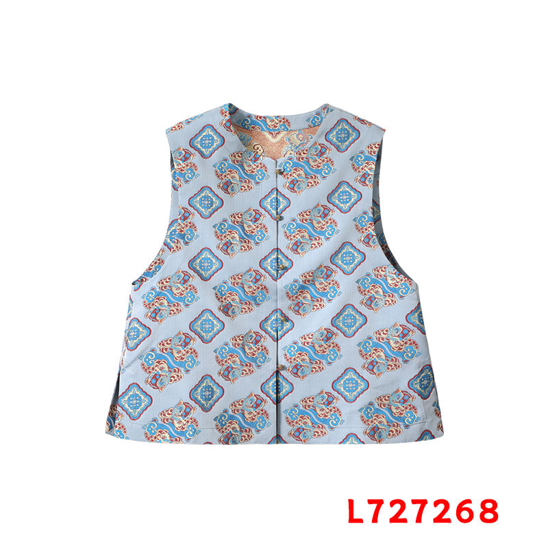 【李老板专属】蓝底舞狮马甲  727268