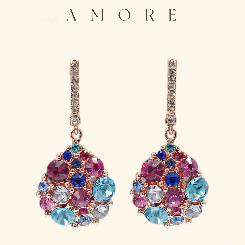 铜合金仿水晶耳饰 铜合金仿水晶耳饰[8211]