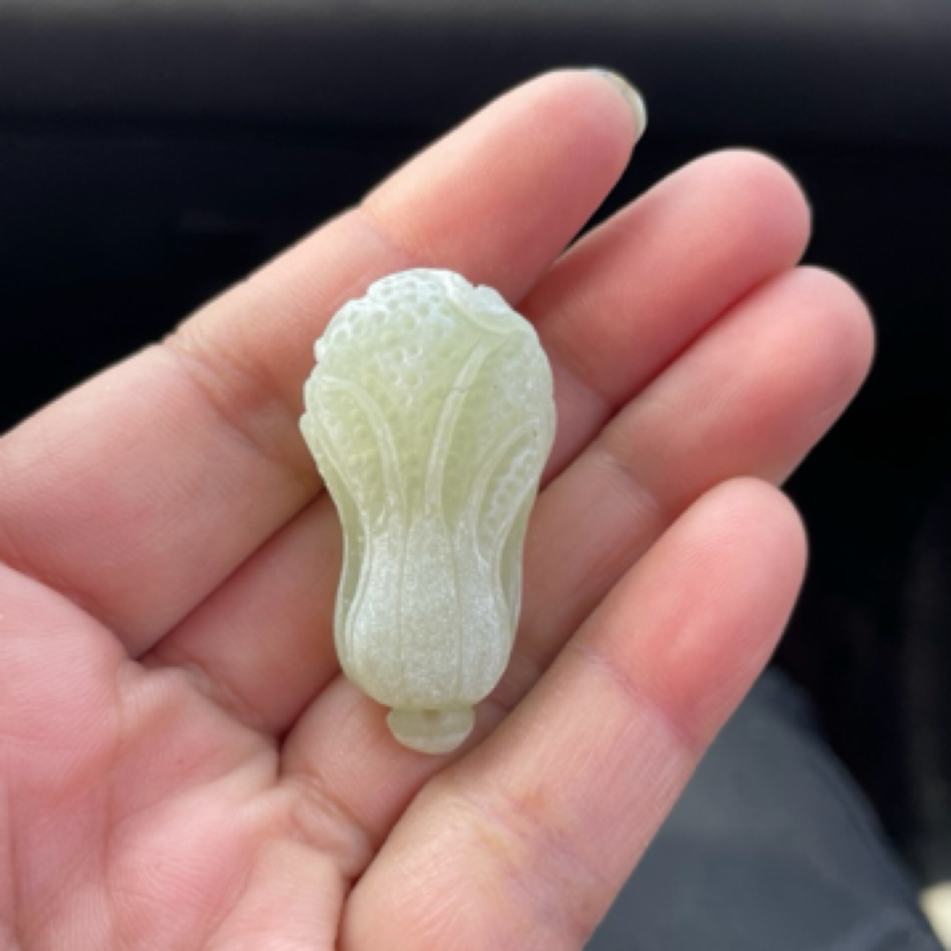 和田玉吊坠白菜纯天然时尚手工