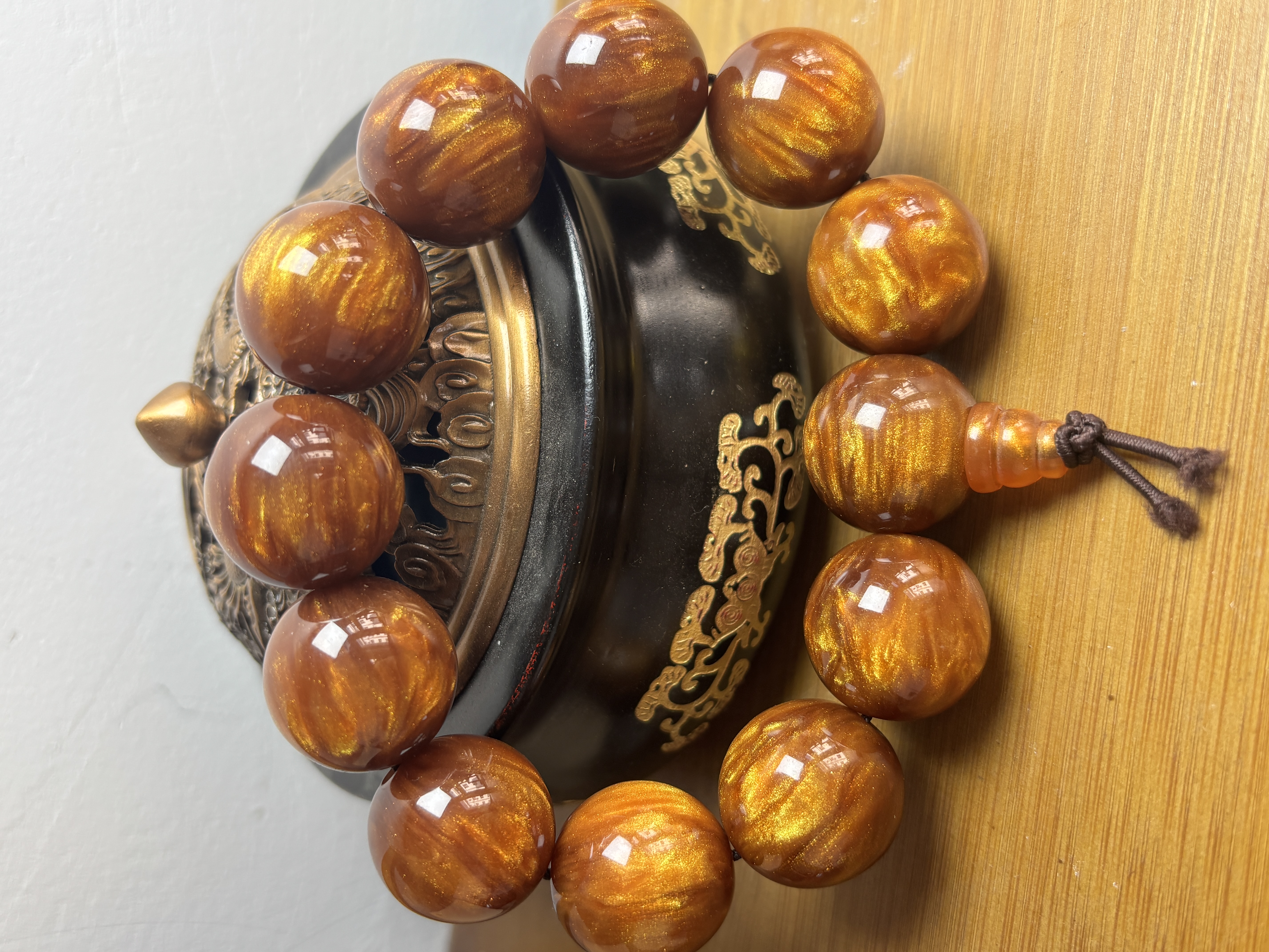 【福顺文玩】金丝单圈手串