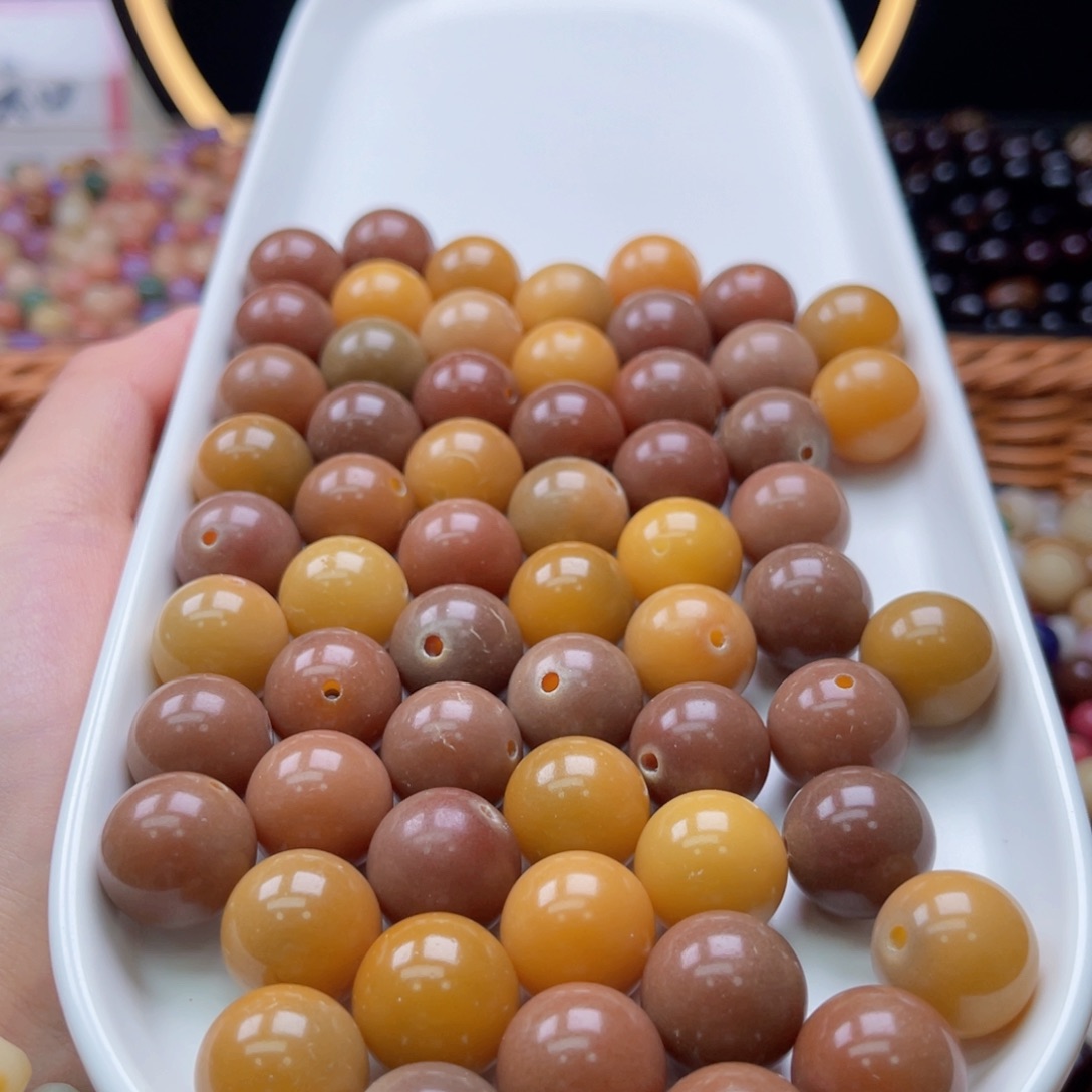 吊坠白玉菩提b15mm/10+5颗风化混瑕