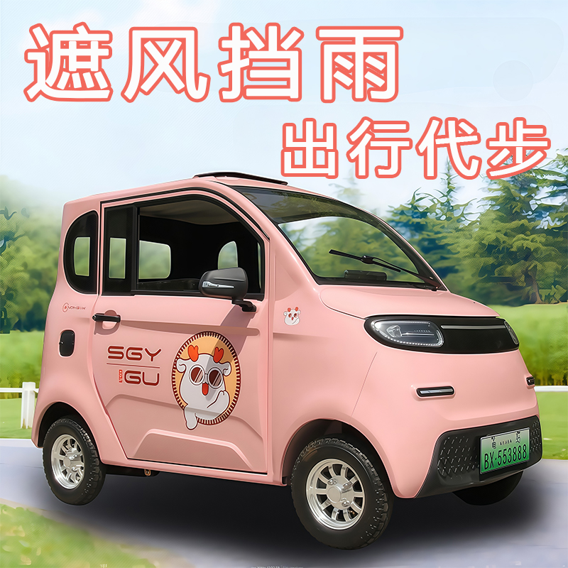 云朵新能源全封闭小型代步车带空调女士适用