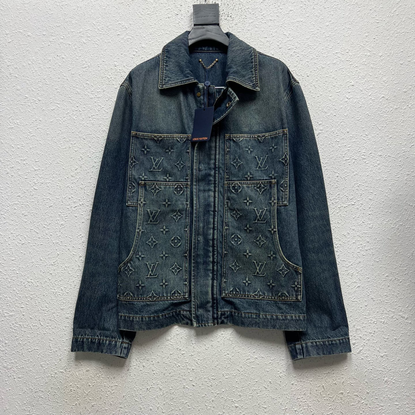 未使用 LouisVuitton/路易威登 浮雕牛仔外套 48码 YH20195