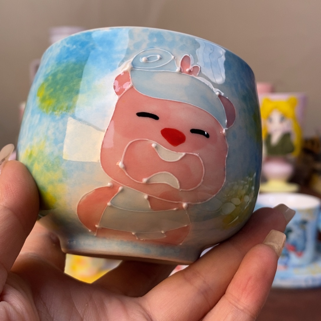 杯景德镇手绘杯子