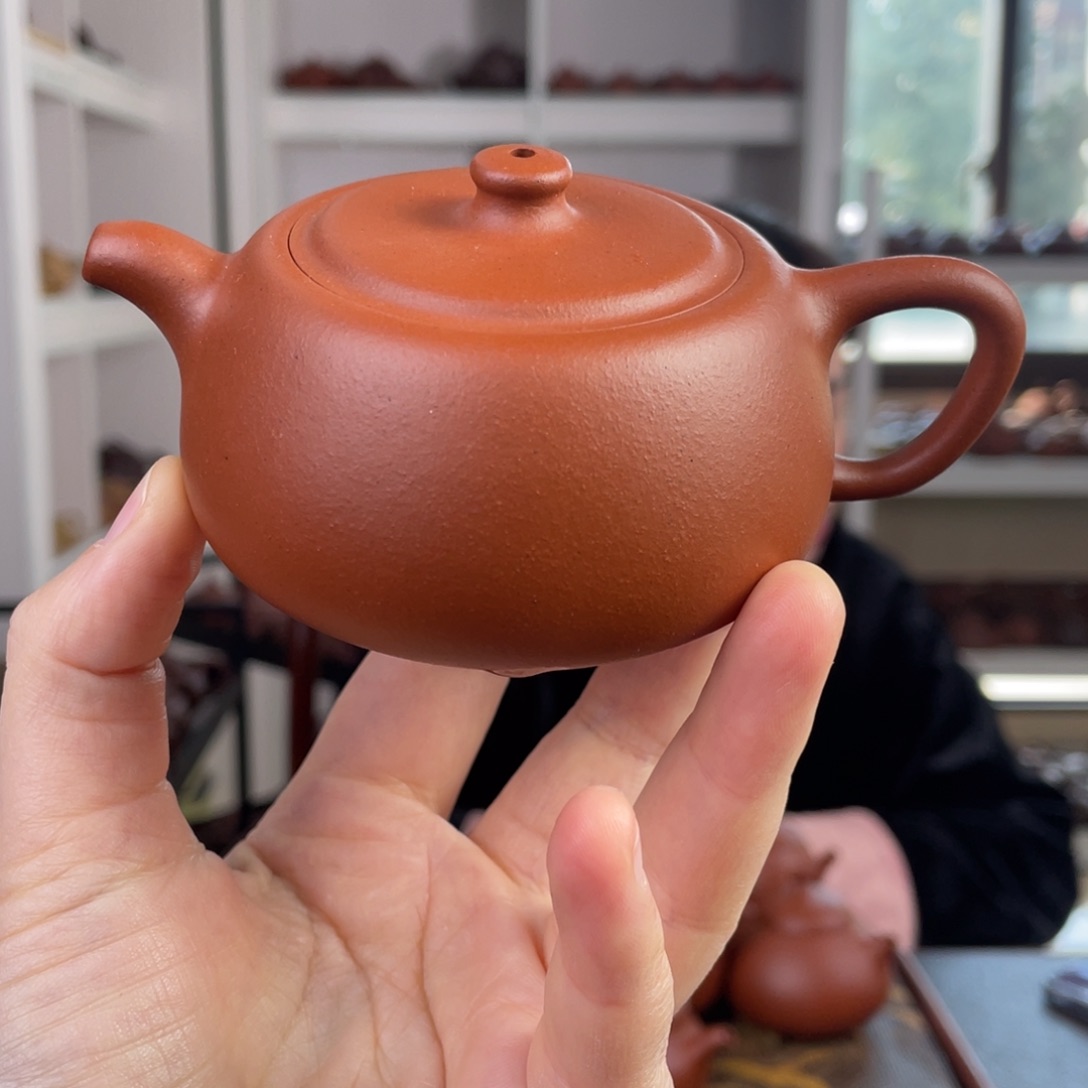 紫砂茶壶小红泥井栏140cc