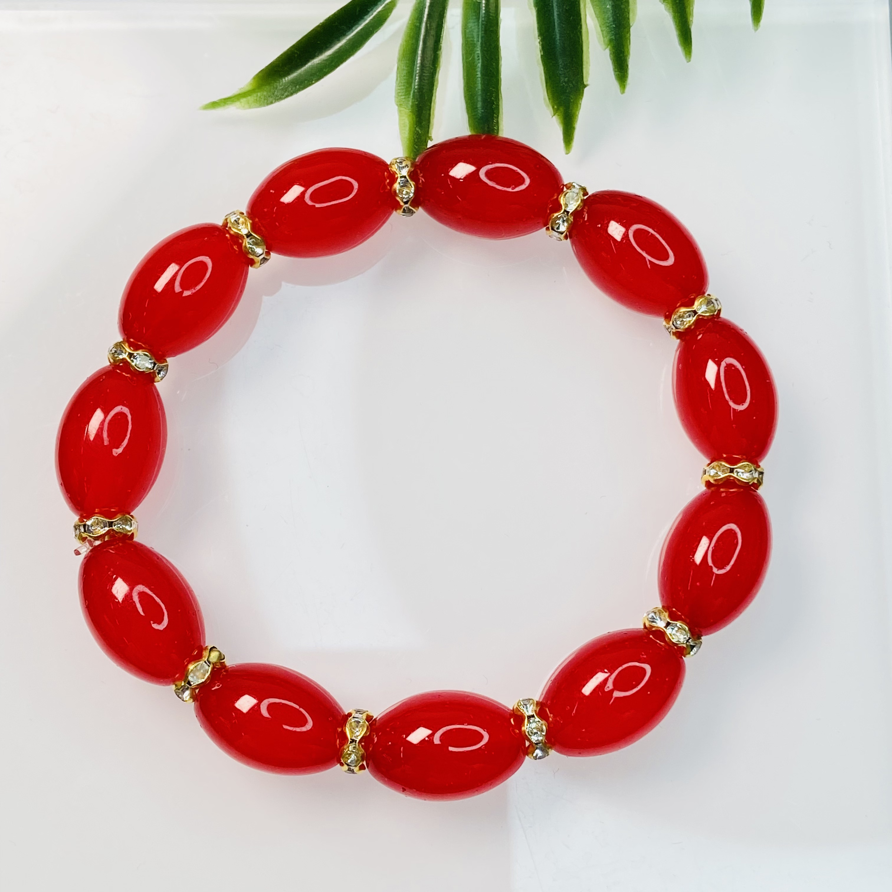 D07 经典潮流百搭气质红色10mm手串（带礼盒，多样性发一件）