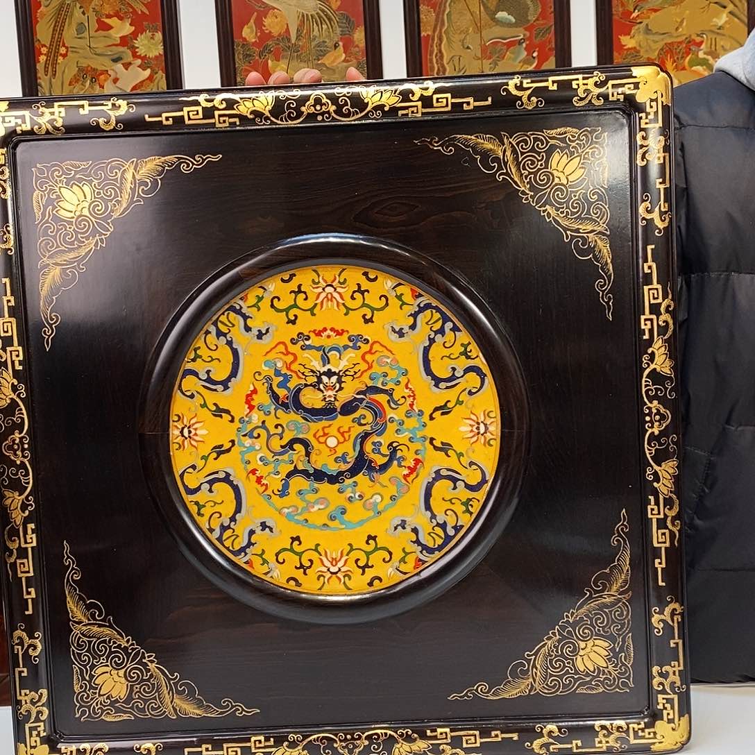 黑酸枝木类成套家具紫光檀屏风