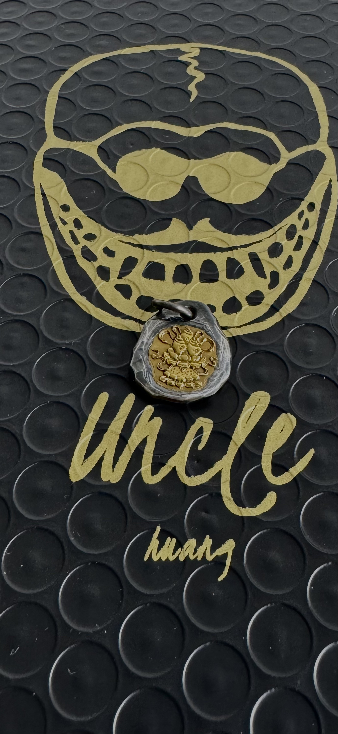 吊坠925银 Uncle黄藏传八宝法螺吊坠文玩配饰