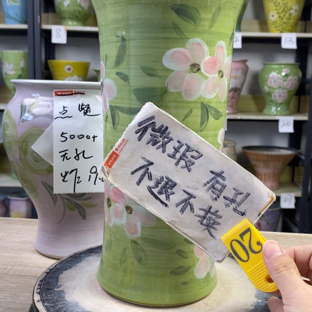 景德镇手工手绘陶瓷花盆