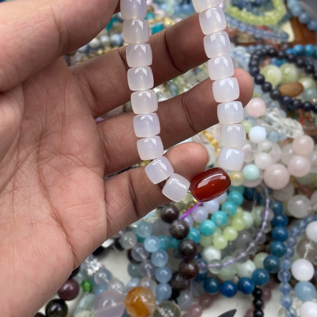 银S925镶嵌手链烟晶