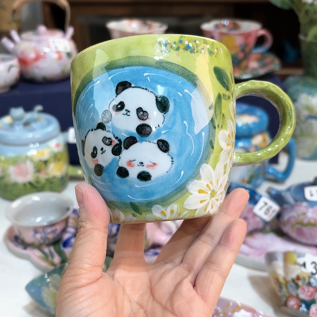 景德镇手绘高温釉下彩陶瓷茶具