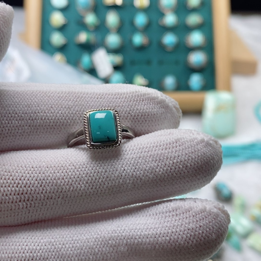 绿松石颈饰银S925镶嵌