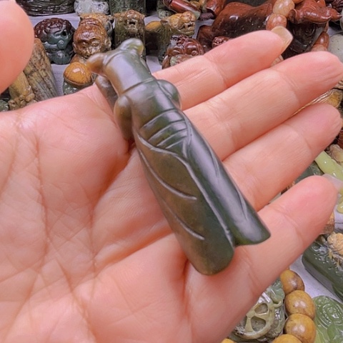 岫岩河磨玉（透闪石质玉）未镶嵌吊坠(不含链)秃*