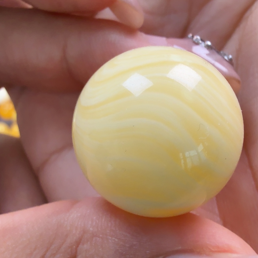 蜜蜡未镶嵌珠宝奇石25mm 9.4g