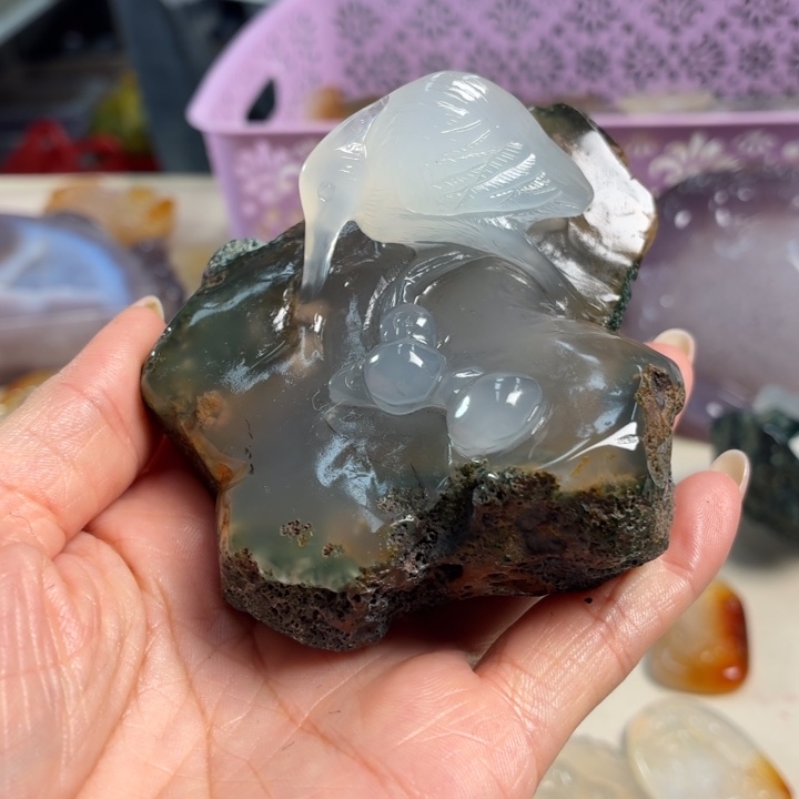 玛瑙/玉髓未镶嵌吊坠(不含链)