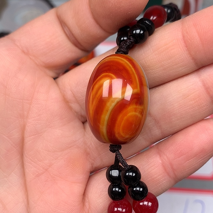 蓝***天玛瑙/玉髓未镶嵌颈饰