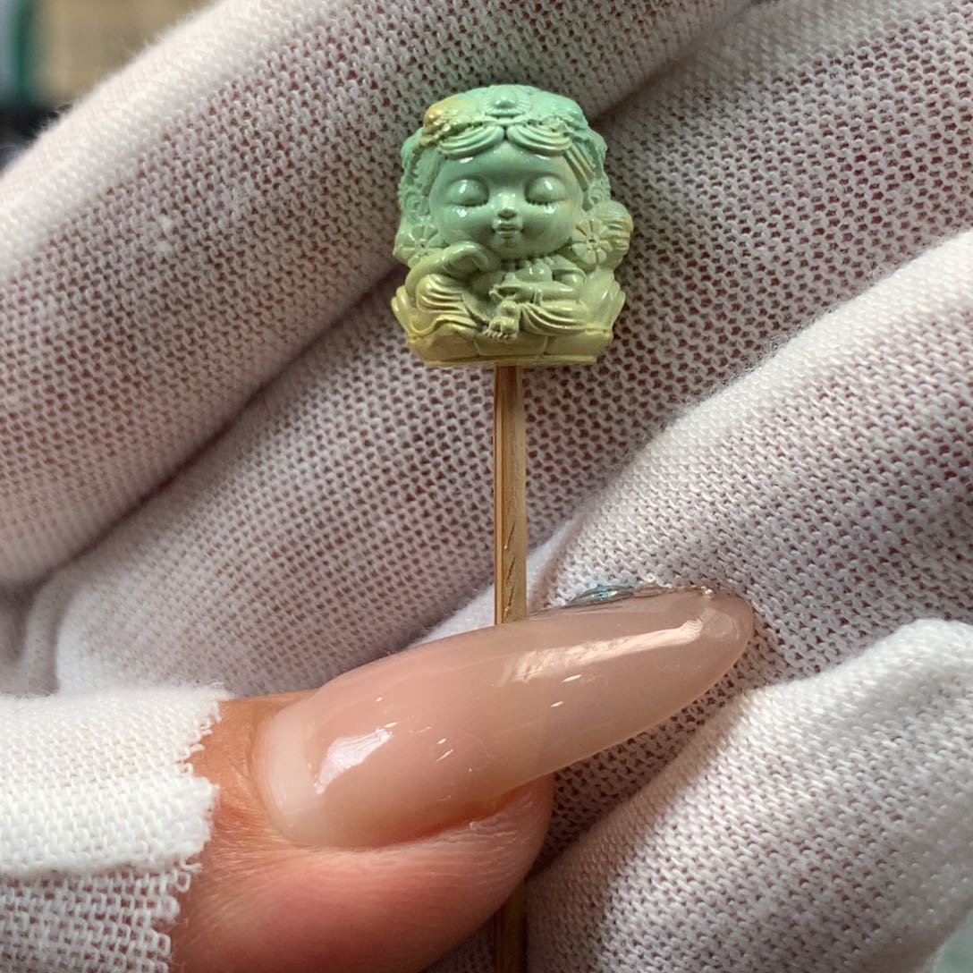 绿松石未镶嵌挂件