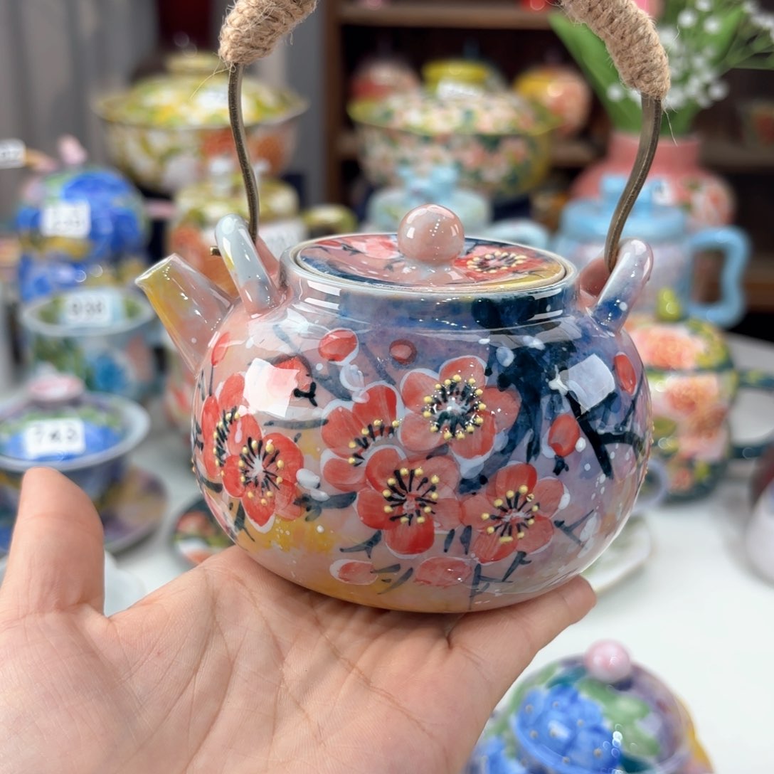 景德镇手绘高温釉下彩陶瓷茶具