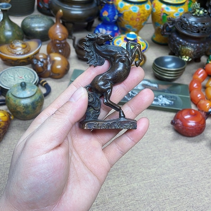 小马铜器桌面小摆件