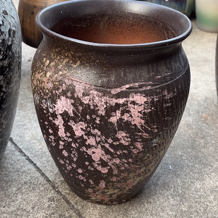 紫砂茶碗复古泼墨口径 20高度 28