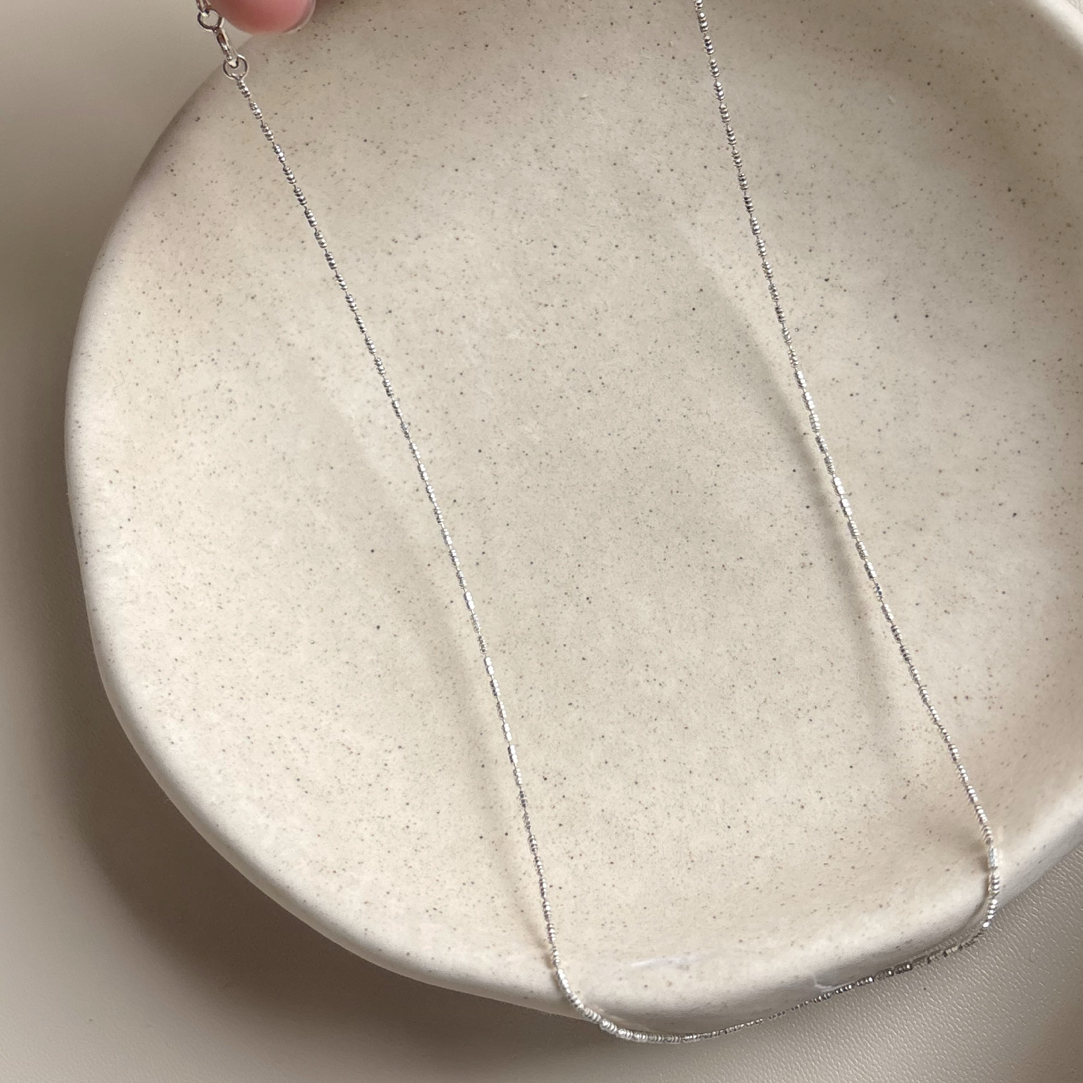 坠链均925银 【精打细算】闪珠细链 ins简约时尚气质  925银 X008