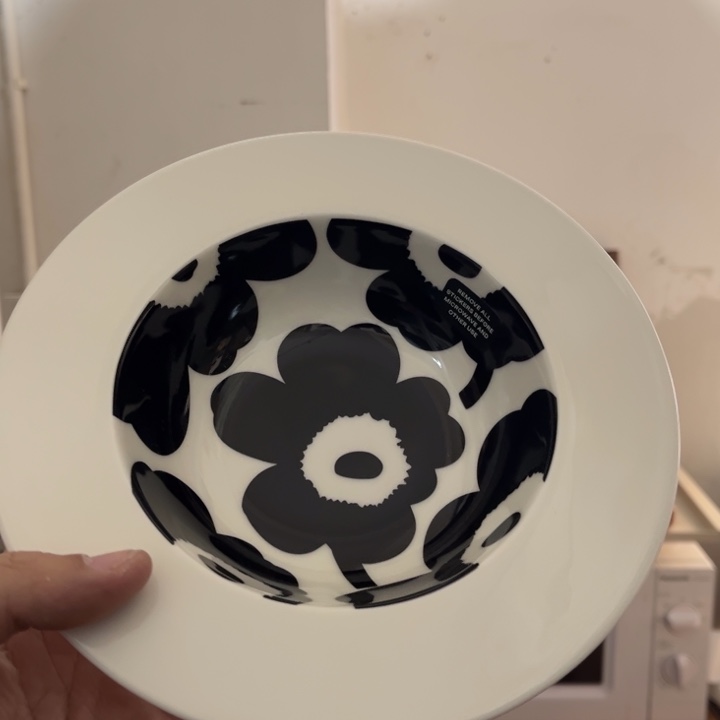 marimekko黑花草帽20cm