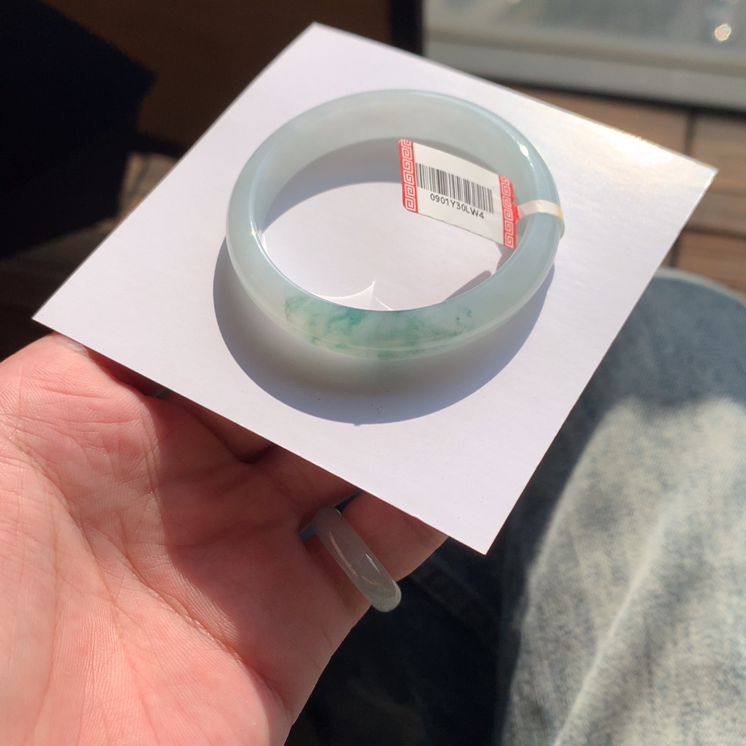 翡翠未镶嵌手镯93号50.8