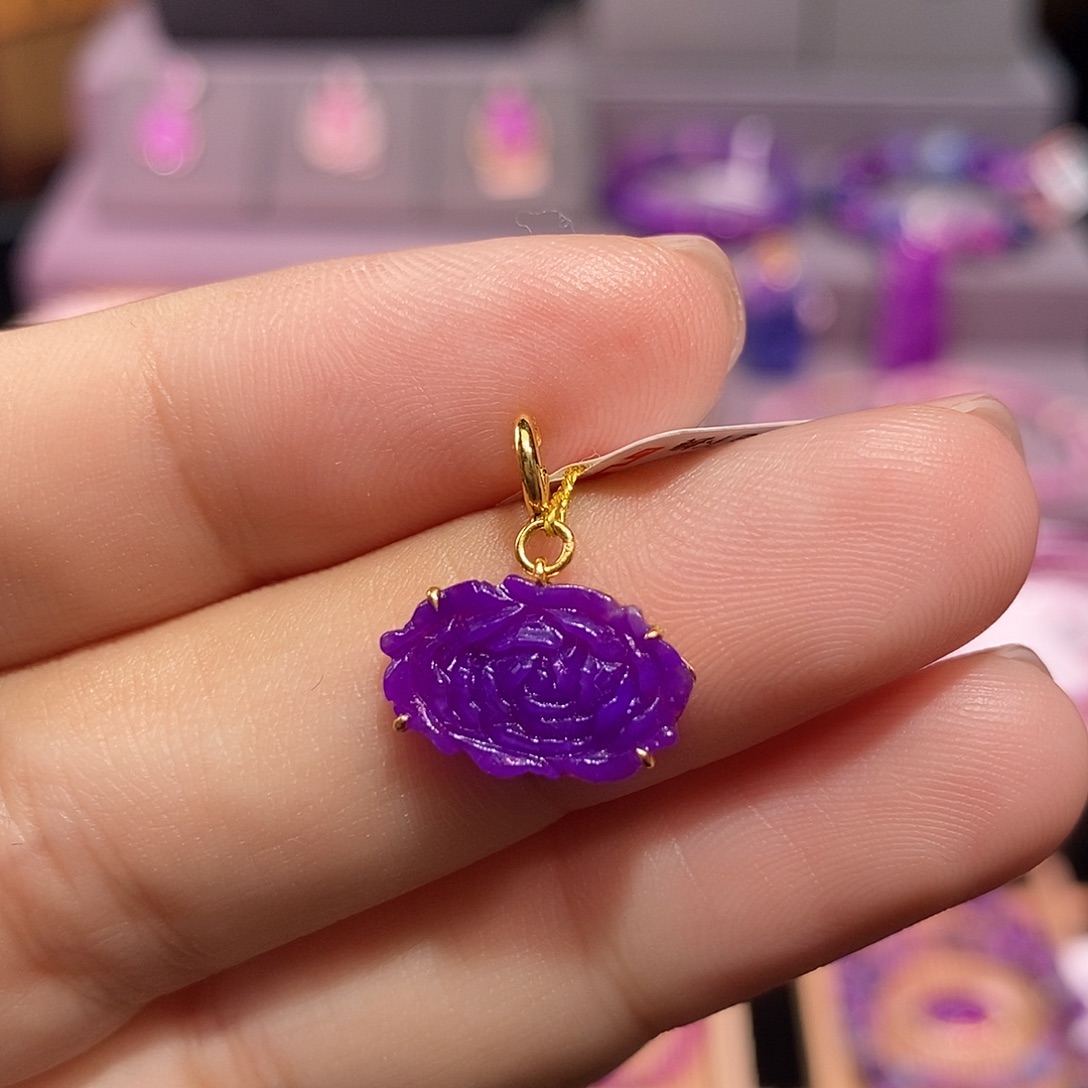 苏纪石（舒俱来）18K金镶嵌吊坠(不含链)