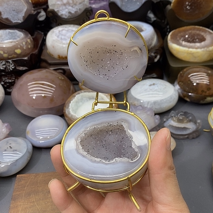 紫晶摆件未镶嵌聚宝盆