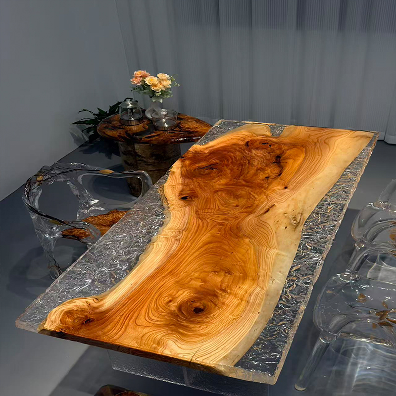 榉木树脂茶桌茶台办公桌220-90-5