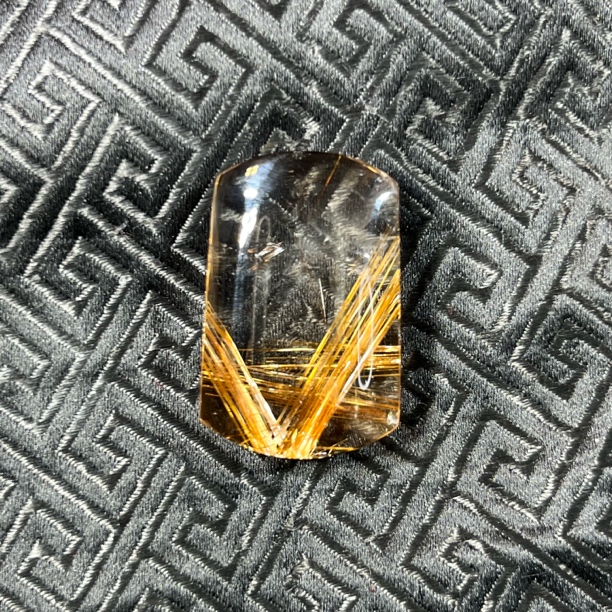 天然水晶纯手工雕刻钛晶平安无事牌吊坠