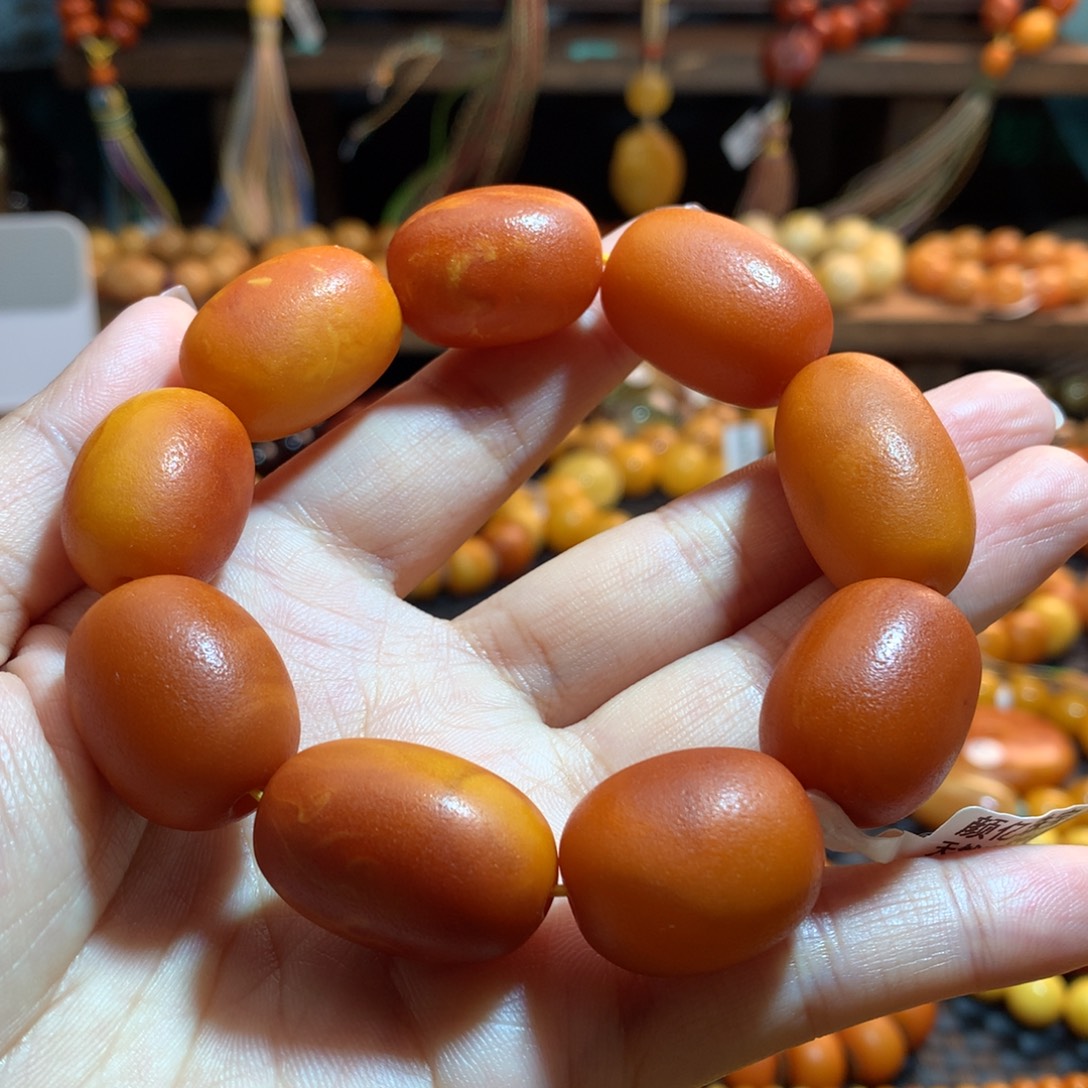 蜜蜡未镶嵌手串蜜蜡手串