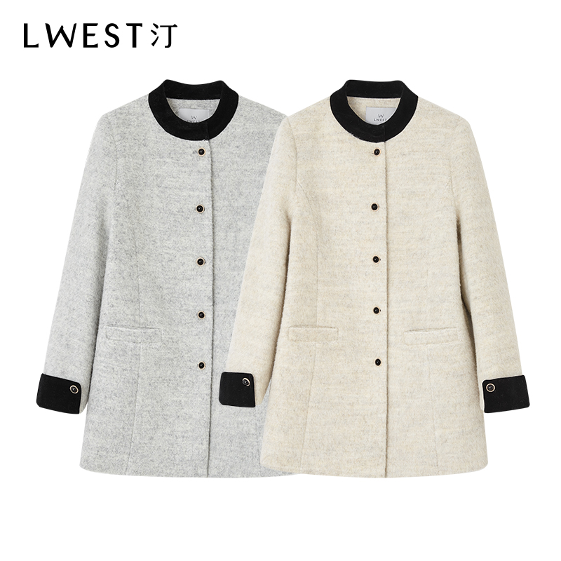 【主播专属】朗文斯汀撞色中长款气质棉服DZMY4511C09571