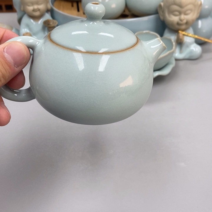 瓷赵*舟天青色赵琳老师西施壶