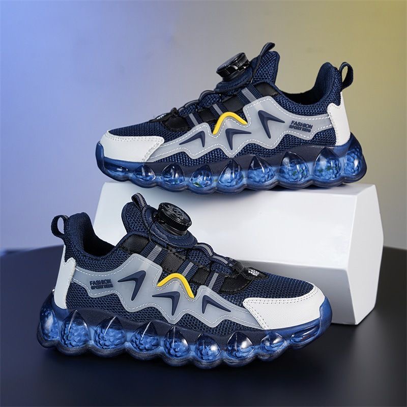 男童四季鞋子儿童运动鞋防滑女孩跑步鞋气垫底皮面防水小学生C99