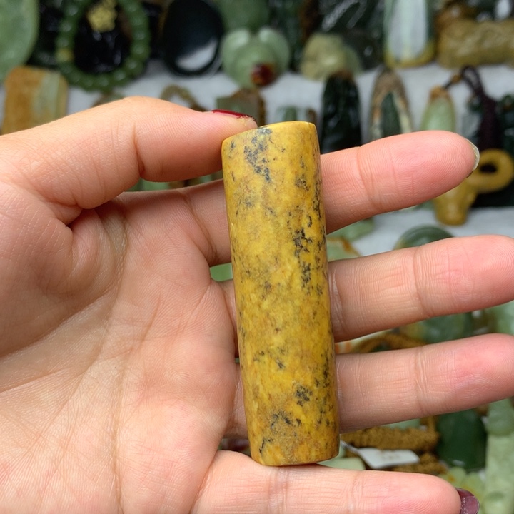 岫岩河磨玉（透闪石质玉）手把未镶嵌