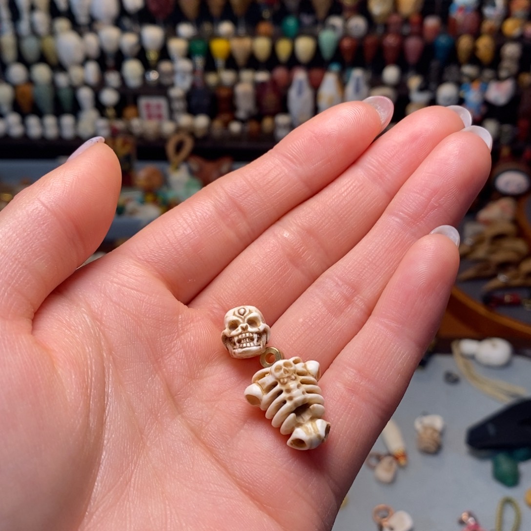 花***朵菩提籽类配饰骷髅➕骨骼