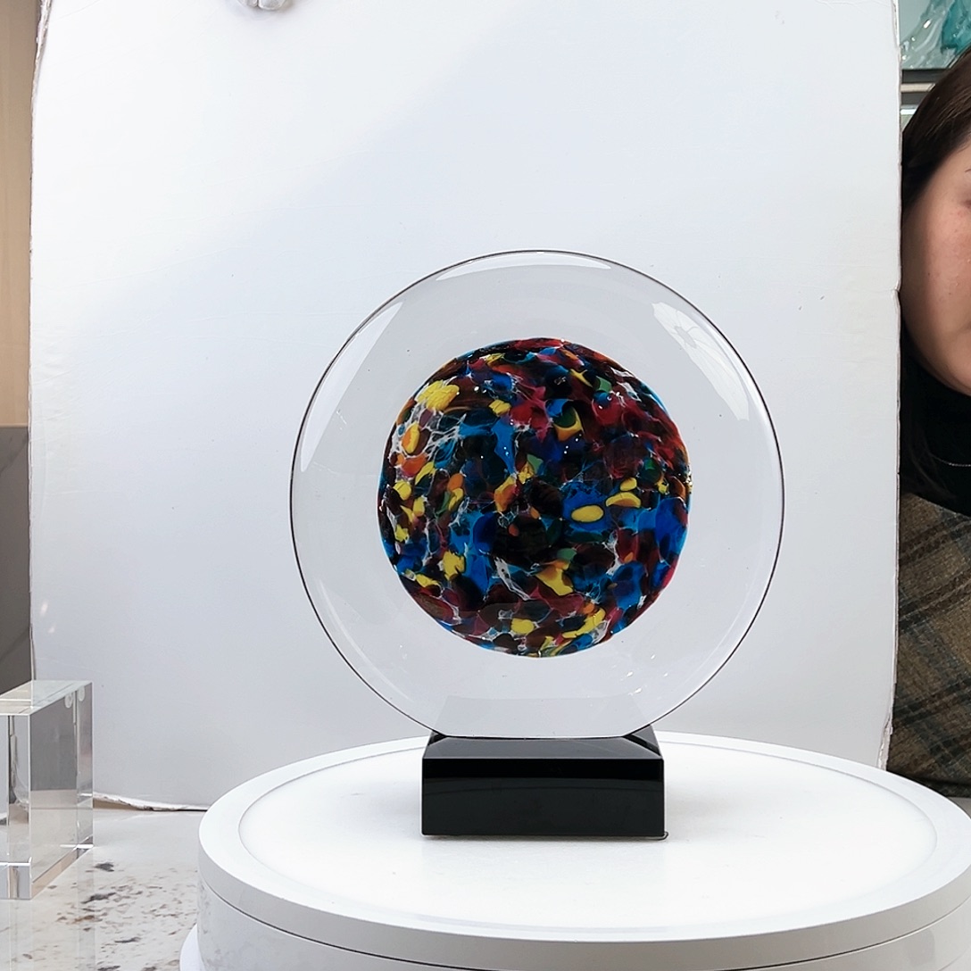 茶盏琉璃水晶摆件