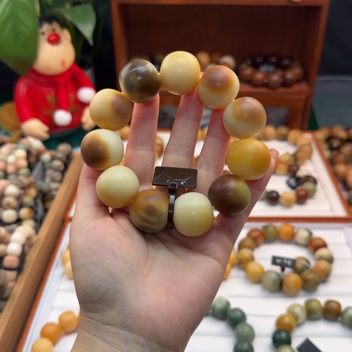 菩提根/象牙果手串卡23.6苹果干磨微瑕