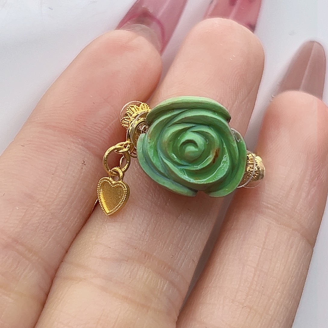 绿松石珠宝奇石18K金镶嵌