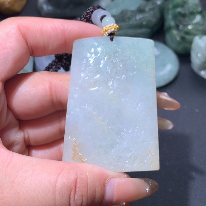 翡翠未镶嵌颈饰保真天然A货翡翠