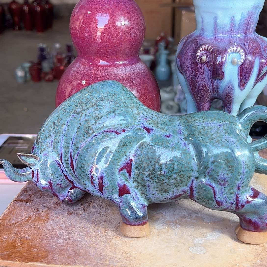 摆件郑家钧窑摆件微