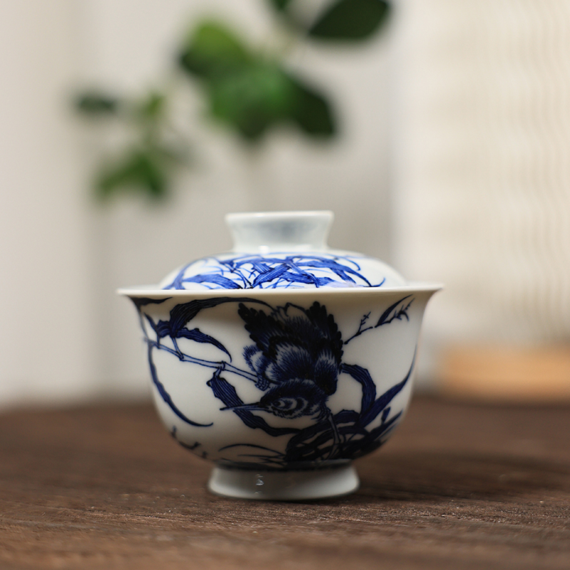 【栗子严选】单翠盖碗 景德镇陶瓷（moshe614）